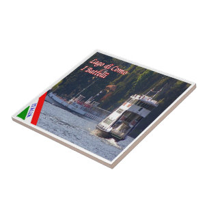 GAL118 SJÖ COMO, Boats, Italien Kakelplatta