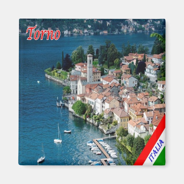 GAL122 TORNO, Sjö Como, Italien, Fridge Magnet (Framsidan)