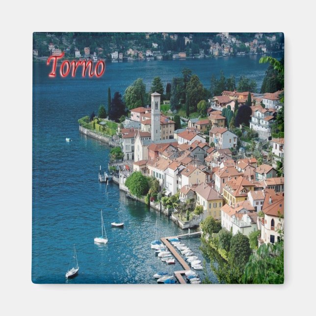 GAL123 TORNO, Sjö Como, Italien, Fridge Magnet (Framsidan)