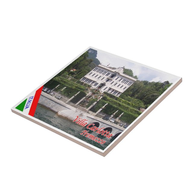 GAL129 TREMEZZO, Sjö Como, Italien Kakelplatta (Sidan)