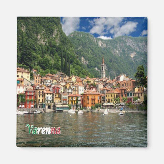 GAL132 VARENNA, Sjö Como, Italien, Fridge Magnet (Framsidan)