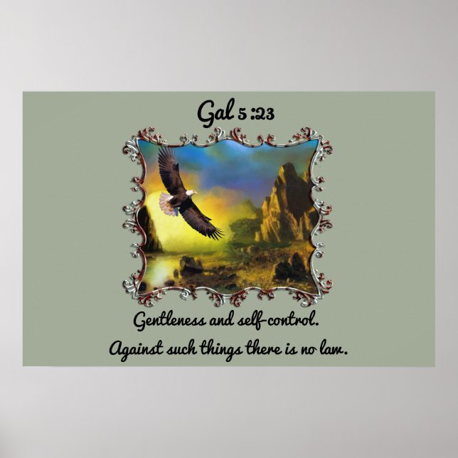 Gal 5:23 Försiktighet och självkontroll Poster (Framsidan)