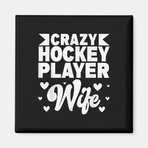 Gal Hockey Spelar Hustru Olympisk Ishockey Plan Magnet
