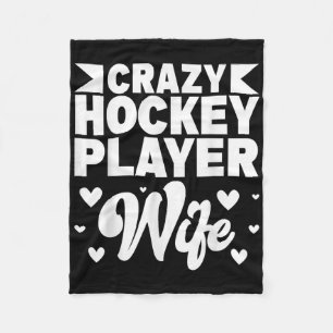 Gal Hockey Spelare Fru Olympisk Ishockey Plan Fleecefilt