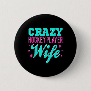 Gal Hockey Spelare Fru Olympisk Ishockey Plan Knapp