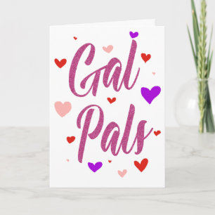 Gal Pals Lycklig Galentines Day Valentines Kärlek Kort