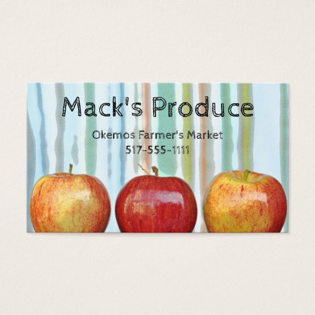 Gala äpples rand Produducer Farmer Teacher Visitkort (Framsidan)