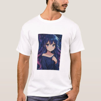 Galactic Anime Dream - Cosmic T-Shirt Design