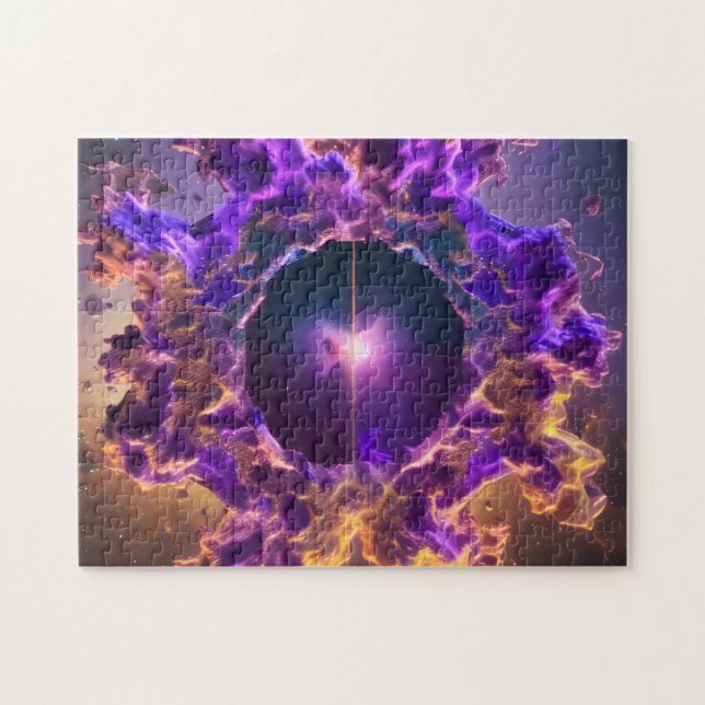 Galactic awe-inspirerande vivid portal-händelshori pussel (Horisontell)