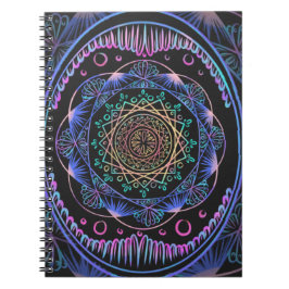 Galactic Bloom Mandala Anteckningsbok