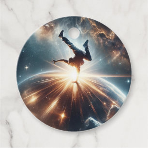 Galactic Breakdance Explosion in Deep Space Gåvor Etiketter