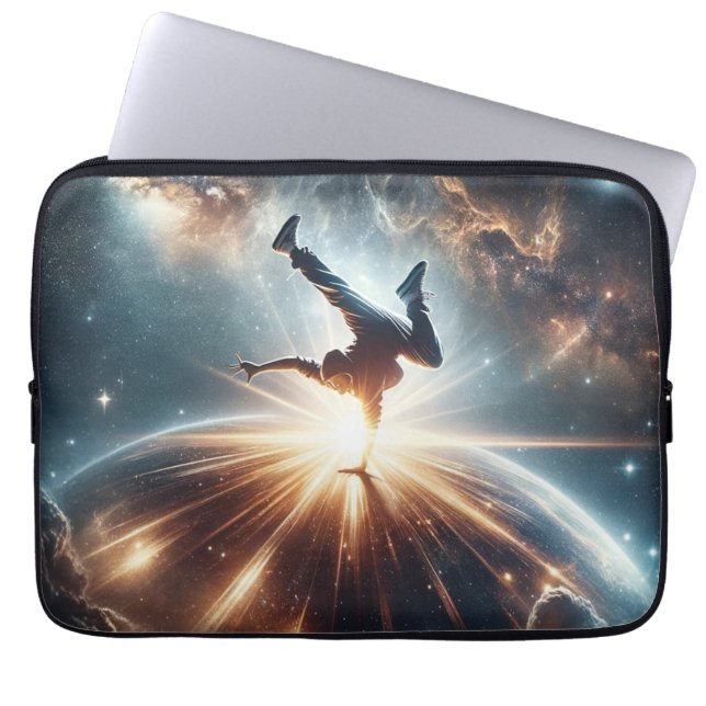 Galactic Breakdance Explosion in Deep Space Laptop Fodral (Framsidan)
