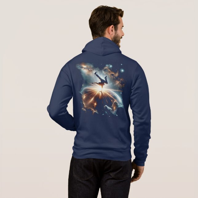 Galactic Breakdance Explosion in Deep Space T Shirt (Hel baksida)