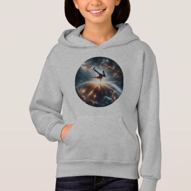 Galactic Breakdance Explosion in Deep Space T Shirt (Framsida)