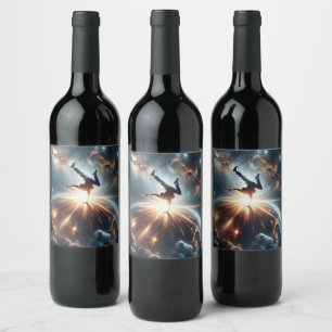 Galactic Breakdance Explosion in Deep Space Vinflaska Etikett