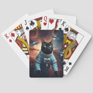 Galactic Cat Astronaut Casinokort