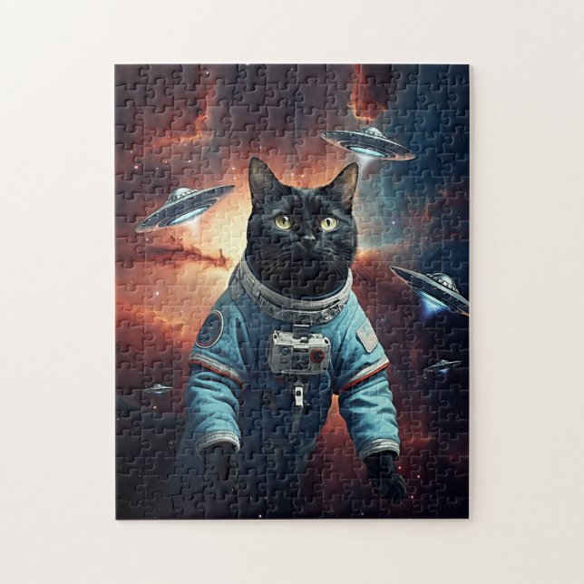 Galactic Cat Astronaut Pussel (Vertikal)