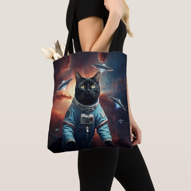 Galactic Cat Astronaut Tygkasse (Närbild)