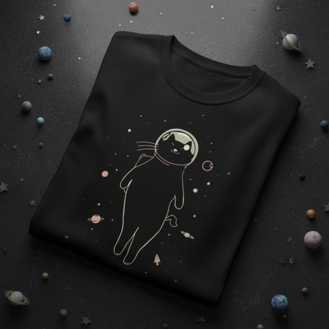 Galactic Cat Voyager Design – Space Cat Astronaut T Shirt (Skapare uppladdad)