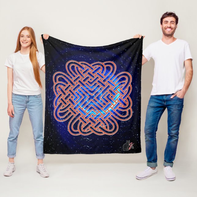 Galactic Celtic Kärlek Knot Fleecefilt (På plats)