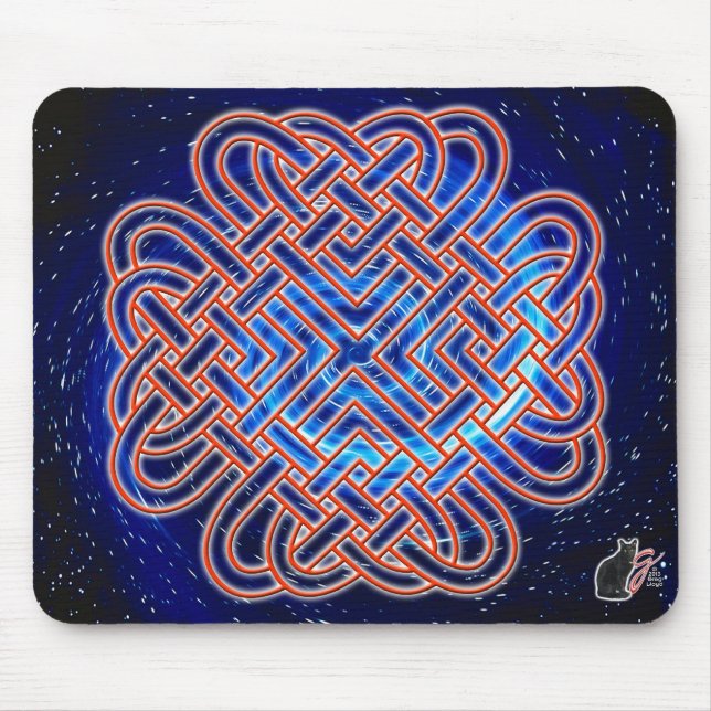 Galactic Celtic Kärlek Knot Mouse Pad Musmatta (Framsidan)
