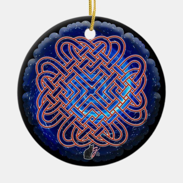 Galactic Celtic Kärlek Knot Ornament (Framsidan)