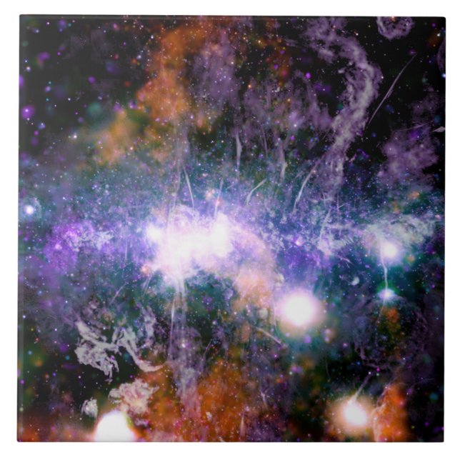 Galactic Center of Milky Way Galaxy X-Ray Hubble Kakelplatta (Framsidan)