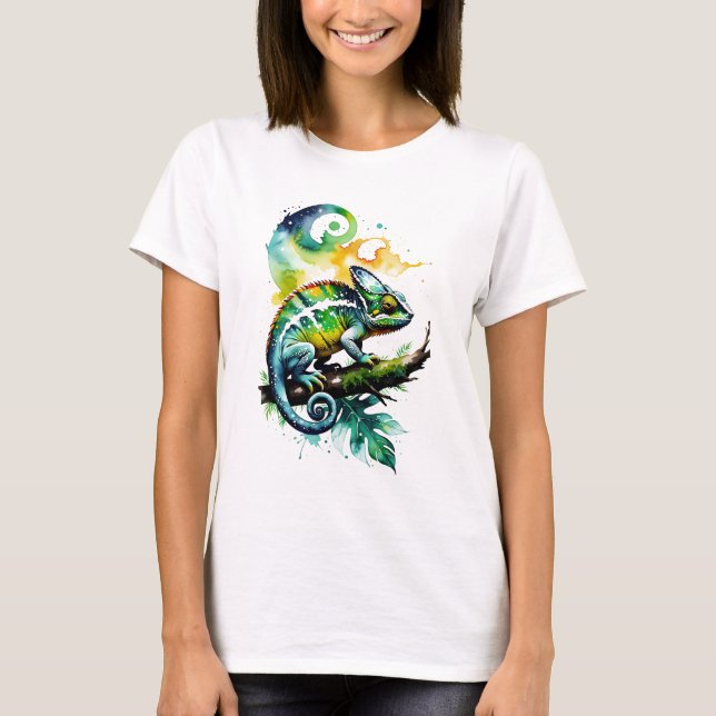 Galactic Chameleon T Shirt (Framsida)