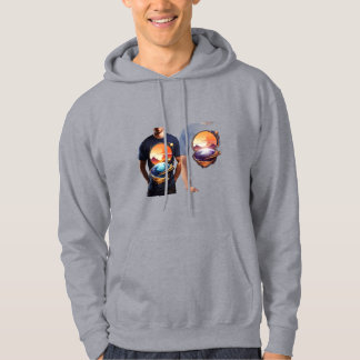 "Galactic Collisions: Merge Stil med Cosmic Chao Hoodie
