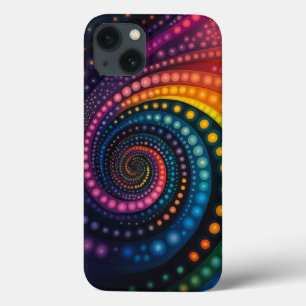 Galactic Cosmic Rainbow Swirl Dots Galaxy