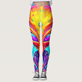 Galactic Cyborg Alien med Neon Glow Leggings