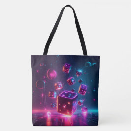 Galactic Dice 🎲 Shoulder Tote Tygkasse