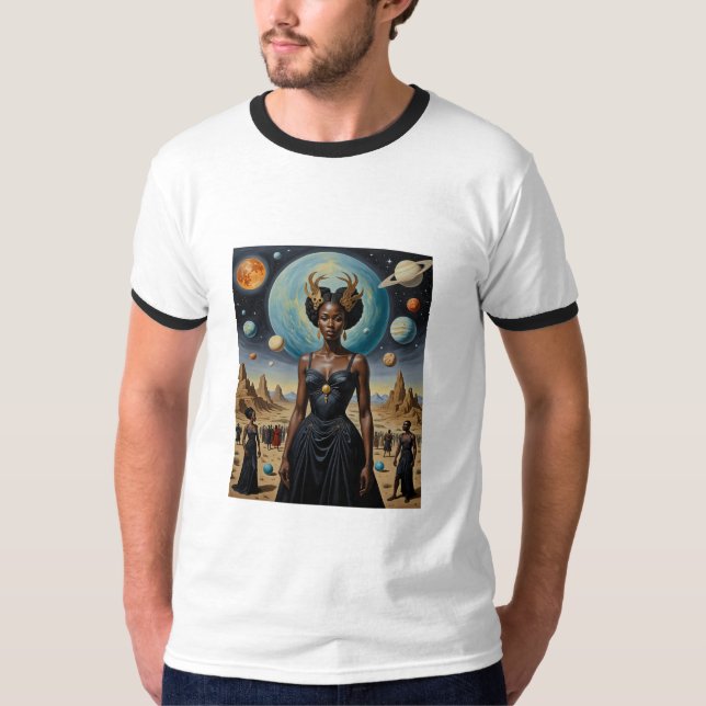 Galactic Empress Celestial Goddess T Shirt (Framsida)