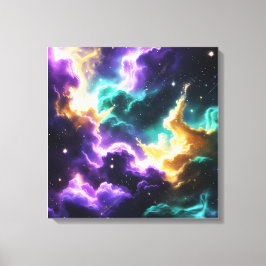 Galactic Färg Storm Canvastryck