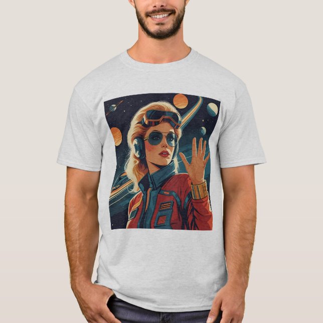 Galactic Femme Astronaut T Shirt (Framsida)