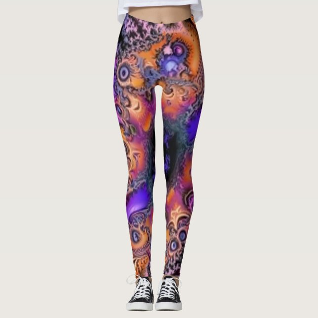 Galactic Fractalas Leggings (Framsida)