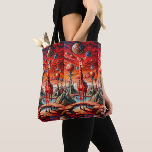 "Galactic Giraffe: Journey through Cosmic Dreams" Tygkasse