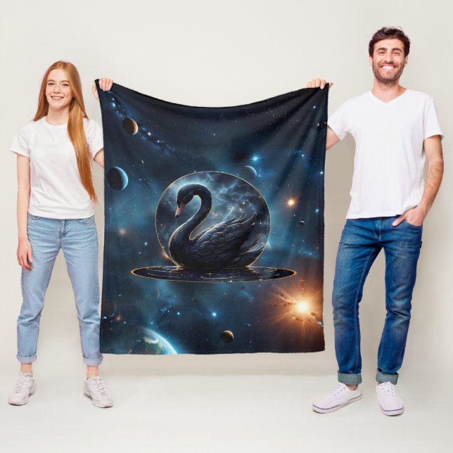 Galactic Grace: Black Svan. Fleecefilt (På plats)