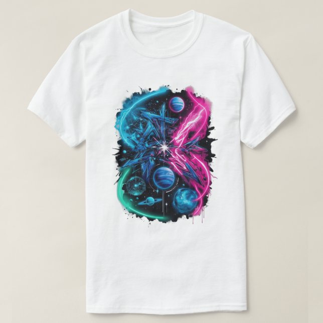 Galactic Graffiti - gatukonst T Shirt (Design framsida)