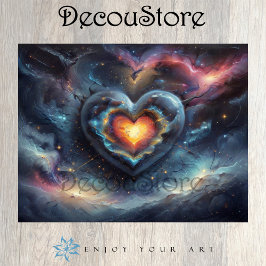 Galactic Heart Decoupage