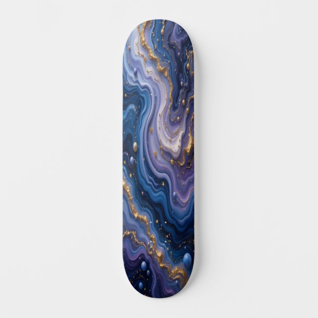 Galactic Marble Flow Edition 2 Mini Skateboard Bräda 18,5 Cm (Framsida)