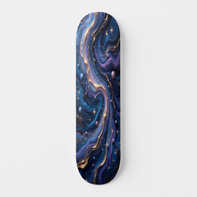 Galactic Marble Flow Edition 3 Mini Skateboard Bräda 18,5 Cm (Framsida)