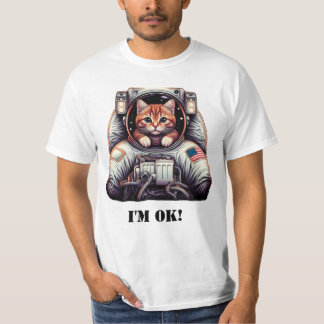 Galactic Meowventure: Funny Astronaut Cat T-Shirt