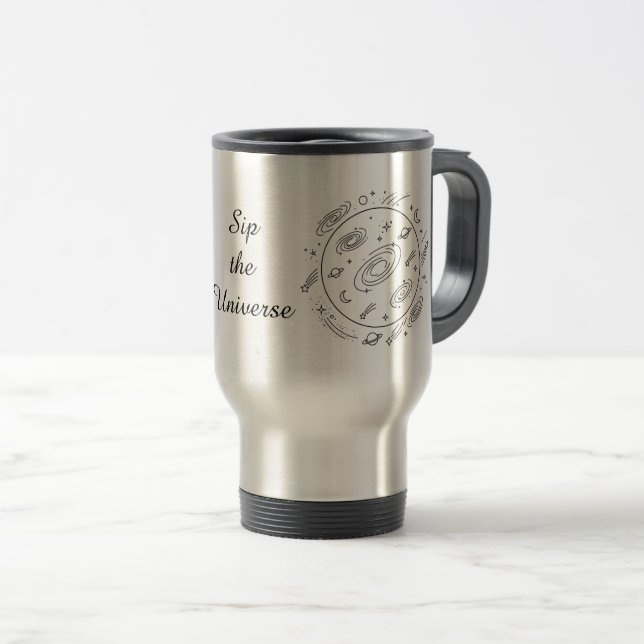 Galactic Minimalist Tumbler – Customizable Text  Resemugg (Framsida höger)