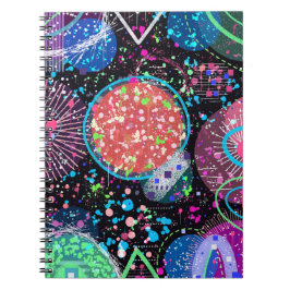 Galactic Neighborhood: Abstract Art  Postcard Anteckningsbok
