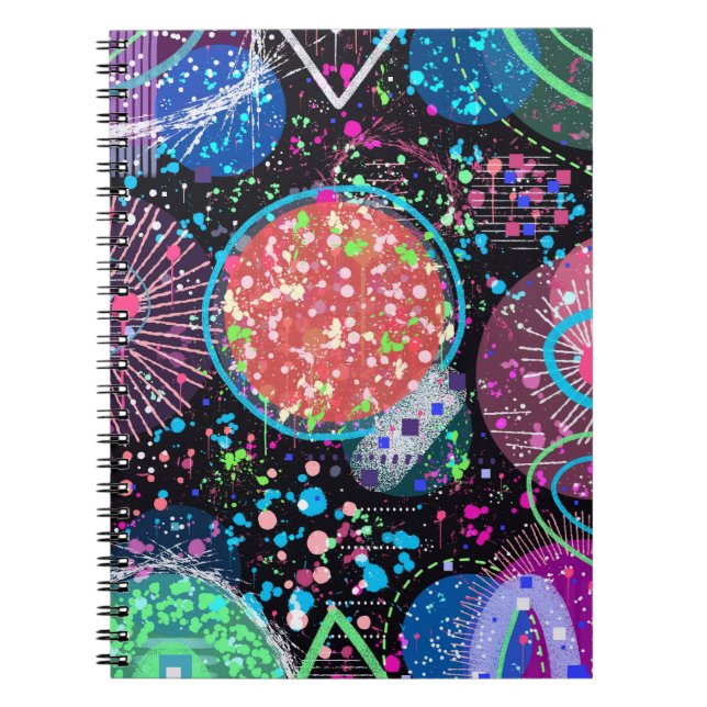Galactic Neighborhood: Abstract Art  Postcard Anteckningsbok (Framsidan)