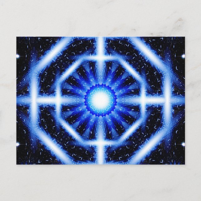 Galactic Octagon Mandala Vykort (Framsida)