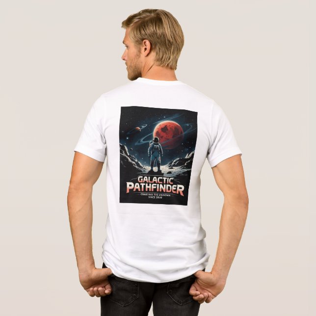 Galactic Pathfinder Space Exploration Design T Shirt (Baksida Full)