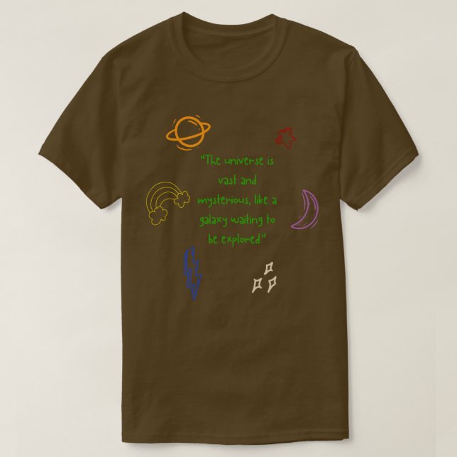 Galactic Quest the Universe Exploration T Shirt (Design framsida)