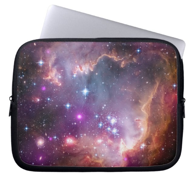 Galactic Rymden Lila Laptop Sleeve (Framsidan)